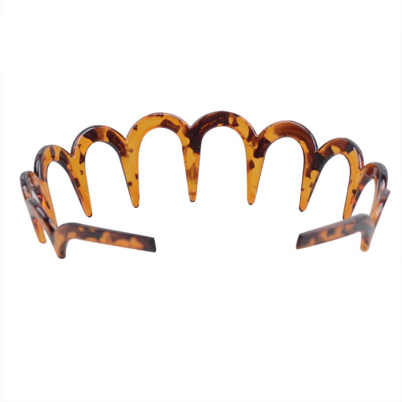 Lược Cài Tóc Răng Cá Mập Bằng Acrylic Màu Nâu Ổn Định Cho Nữ