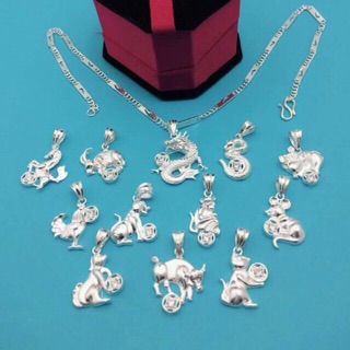 Mặt dây chuyền 12 con giáp bạc ta