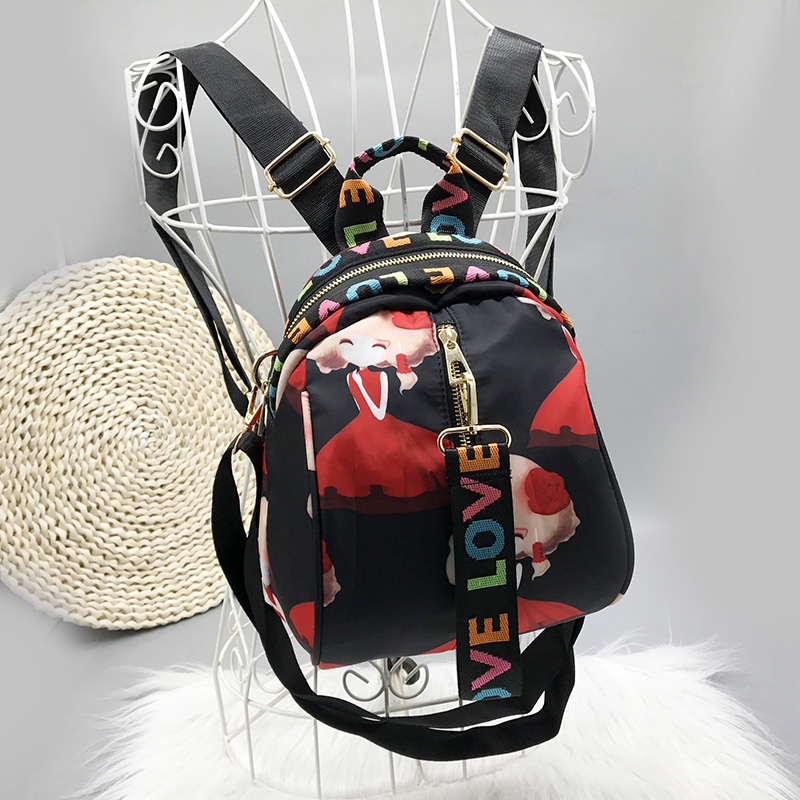 Ba Lô Vải Oxford Nhỏ Đơn Giản Màu Tương Phản Chống Thấm Nước Phong Cách Mới Phổ Biến Cho Nữ