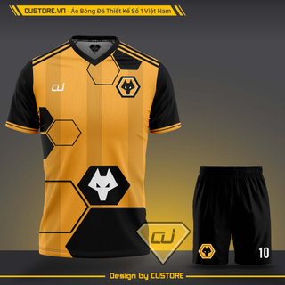Áo đá bóng đá banh CLB/Câu lạc bộ CLB WOLVEHAMPTON 2020 2021 2022 áo bóng đá áo thun nam nữ CUSTORE vải mè nhật giá rẻ