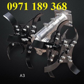 Bộ xới đất lên luống lắp máy cắt cỏ, xạc cỏ