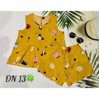 Đồ bộ đùi sát nách tole lanh vnxk
