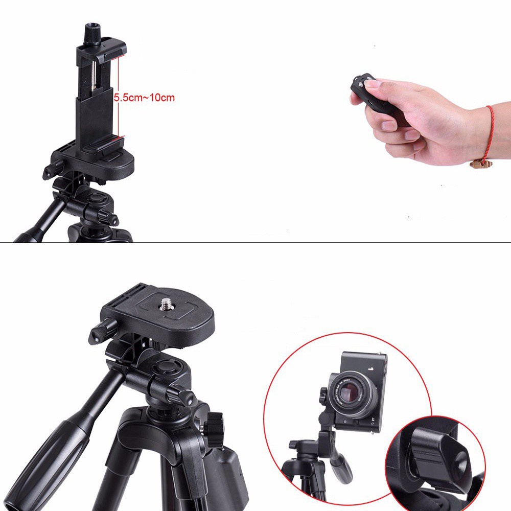 Chân Máy Ảnh Điện thoại, Chân Đế Kiểu Mới Tripod TTX 6218  Tặng kèm remote và túi đựng tiện lợi