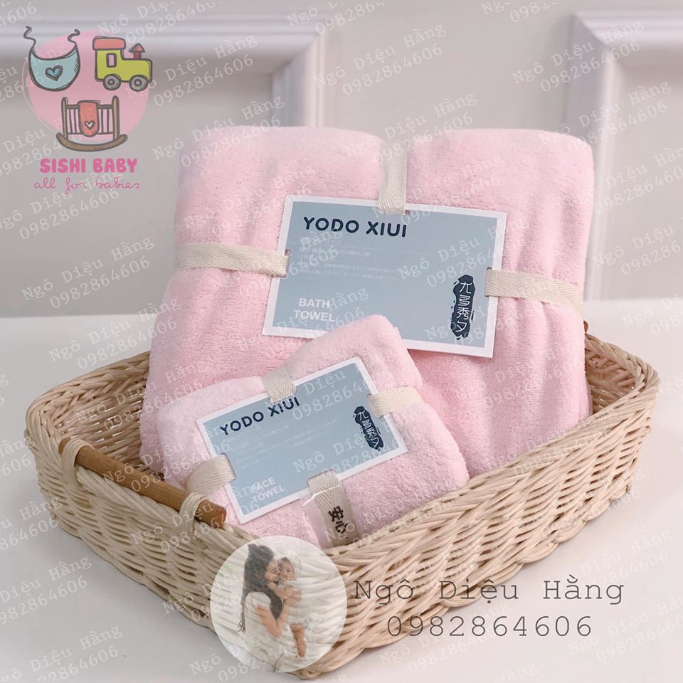 Set khăn tắm khăn mặt bông xuất Nhật Yodo Xiui