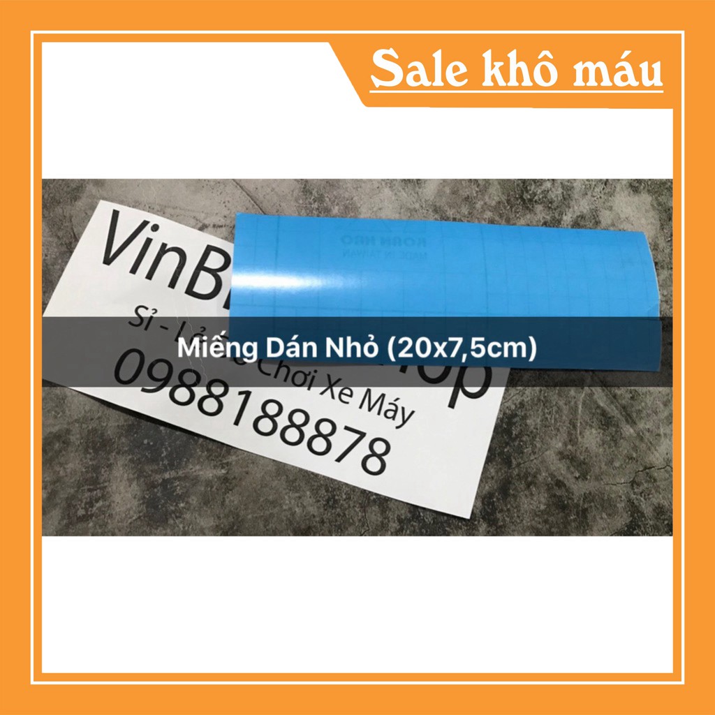 Decal Dán Biển Số Xe Máy < Xanh, Vàng> - Miếng dán Biển Số Xe Máy!