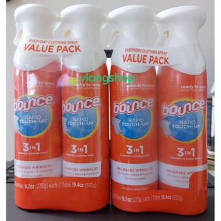 Xịt thơm và khử mùi quần áo Bounce Rapid Touch-up 3in1 của Mỹ.