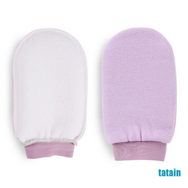 [TA] Shower bath gloves exfoliating wash skin mitt massage loofah body scrubber  WK