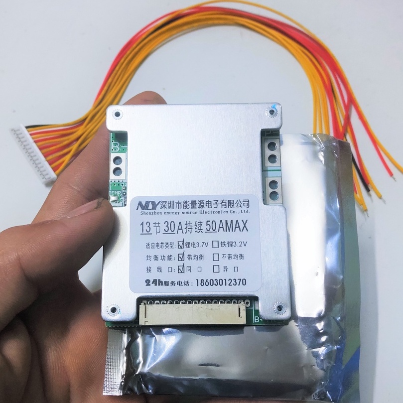 Mạch 13S 48V 50A MAX. Mạch xả cao, ổn định Chuyên dùng đóng bình pin Lithium xe điện 48V - 54,6V