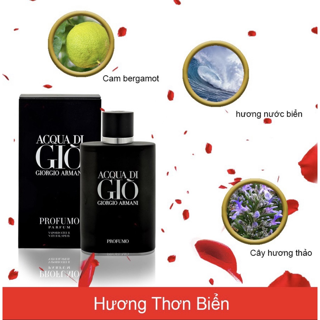 Nước hoa nam GIO đen - Thơm lâu 100ml - Dầu thơm nam sang trọng đẳng cấp