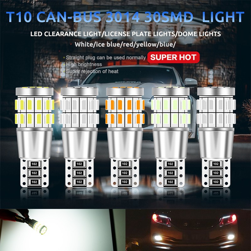 Bóng Đèn Led T10 W5W 194 168 12v Trang Trí Nội Thất Xe Hơi