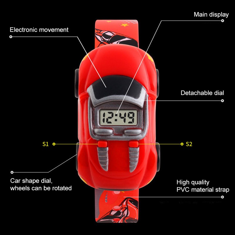 Đồng Hồ Đeo Tay Điện Tử Skmei Hình Xe Hơi Dễ Thương Cho Bé | BigBuy360 - bigbuy360.vn