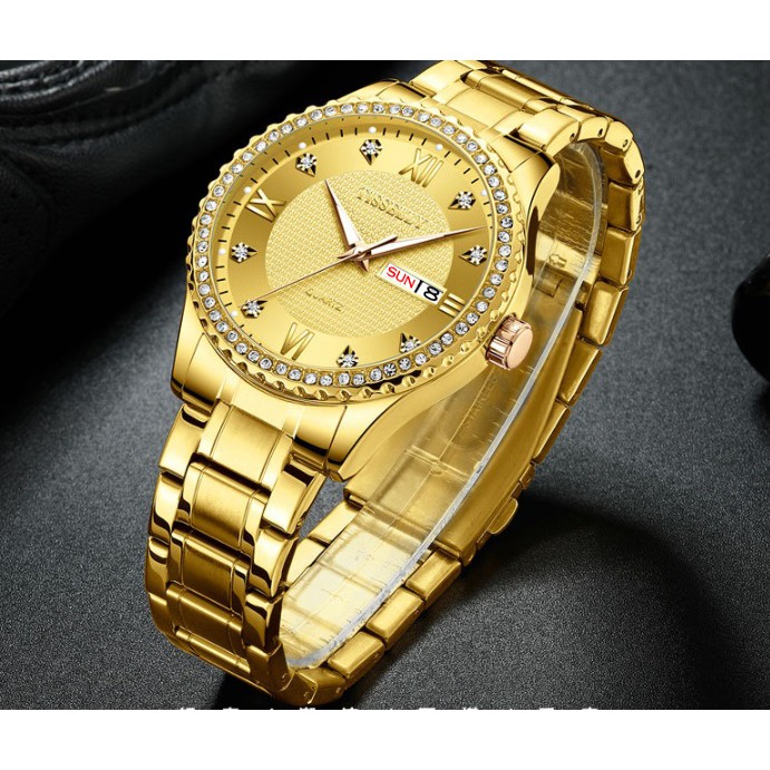 Đồng hồ nam đính hạt dạ quang kim và 12 điểm giờ Tisselly T808 | BigBuy360 - bigbuy360.vn