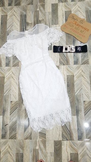 Đầm body ren phối lưới