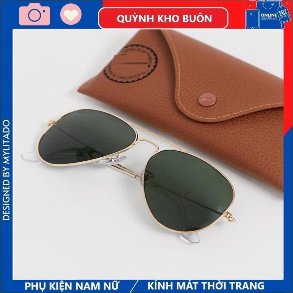 Kính mát nam nữ Hàng Hiệu RRBB , full box hãng tròng thủy tinh cổ điển