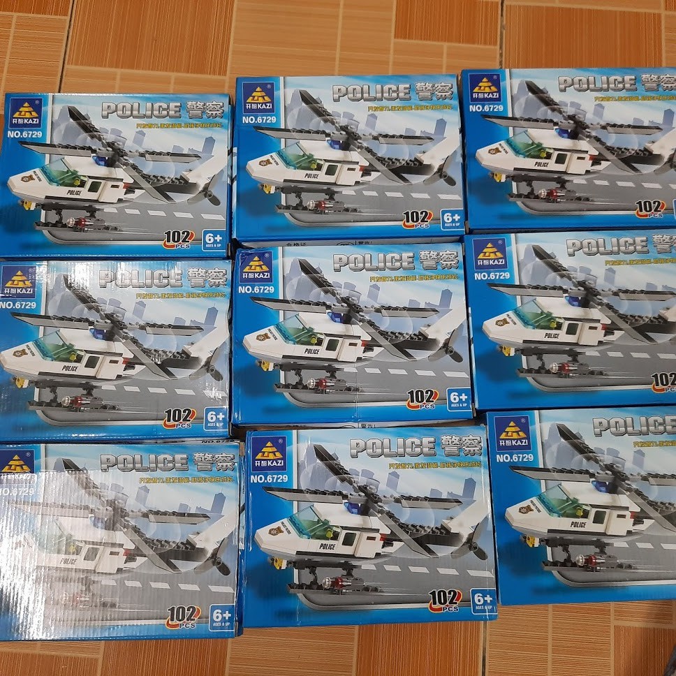Đồ chơi lắp ráp lego mô hình máy bay trực thăng cảnh sát 102pcs No.6729