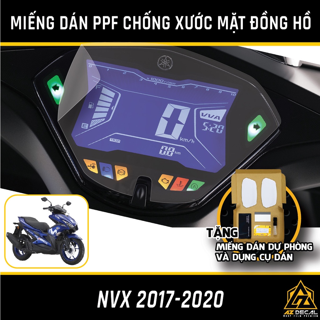 [MUA 1 TẶNG 1] Miếng Dán Mặt Đồng Hồ Xe Máy Chống Xước NVX 2017 - 2020 | Film PPF Trong Suốt Bảo Vệ 