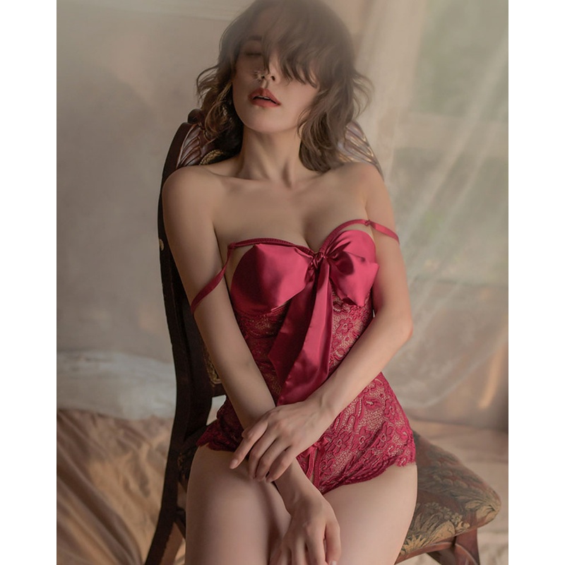 Đồ lót sexy Ren dụ trong suốt Rỗng ra Sexy Áo liền quần nữ Nóng bức Mở tệp đồng phục Bộ đồ | BigBuy360 - bigbuy360.vn