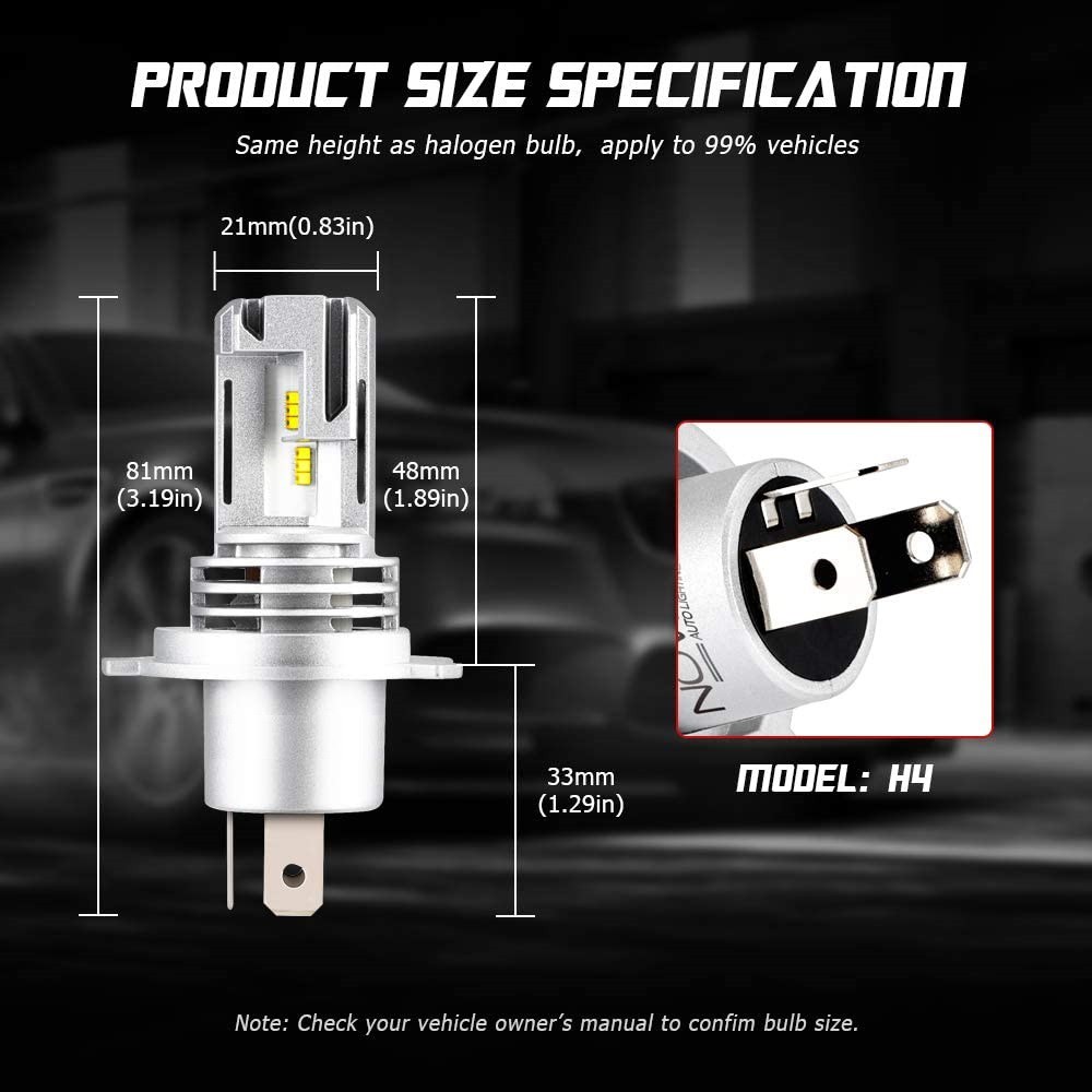 Đèn Led M3 Pro Chip ZES 10000LM 6000K Thay Thế Đèn Pha Xe Máy Ô Tô Chân H4, H11, H7, H9,H8, 9005, HB3, 9006, HB4, H1, H3