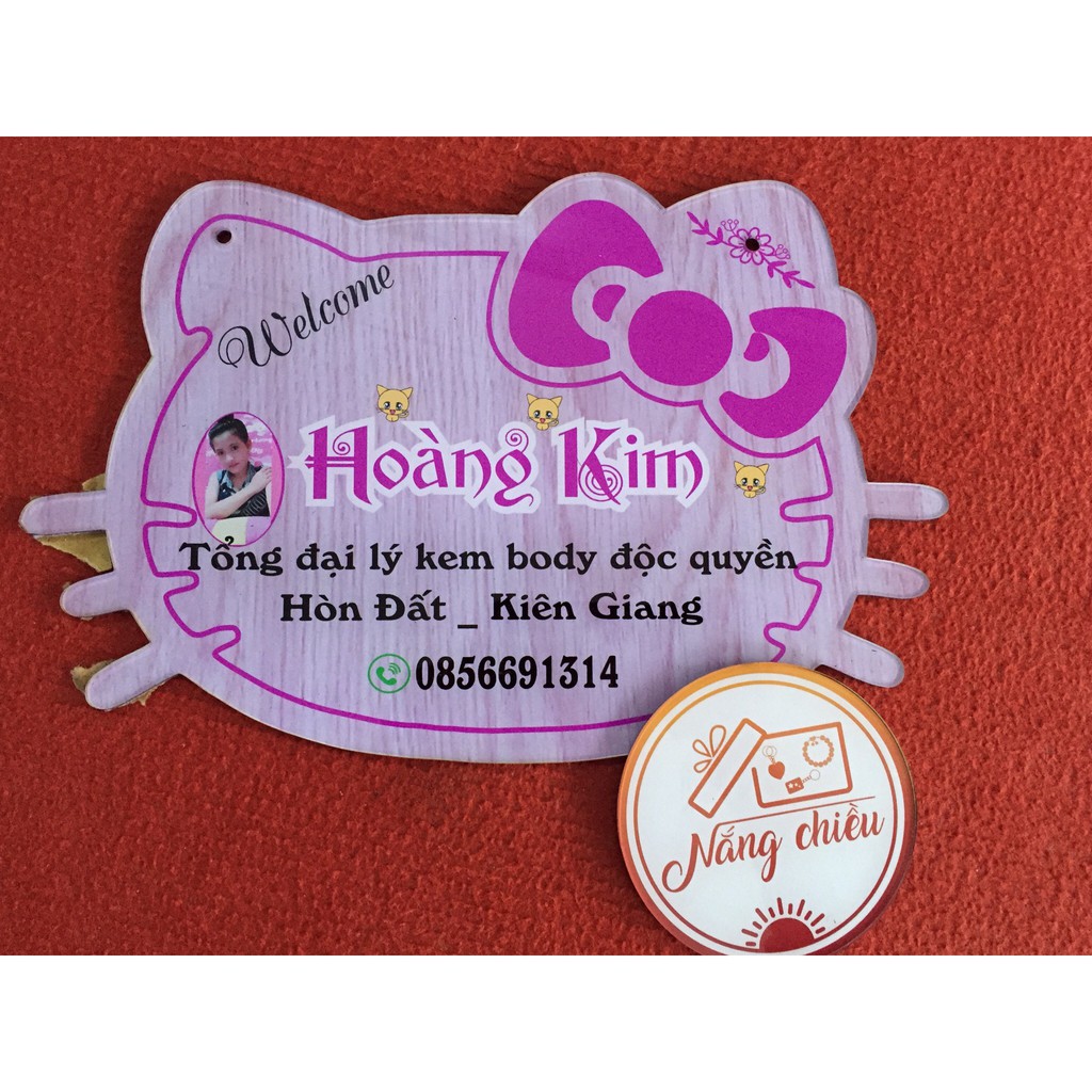 [GIÁ CỰC RẺ] - bảng hiệu Mẫu Kitty xinh xắn - Dành cho shop online - Free thiết kế
