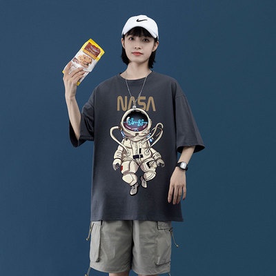 Áo Thun Nam Cổ Tròn Form Rộng Streetwear 2s Clothing Áo Phông Unisex Basic Cotton Oversize Giá Rẻ In Phi Hành Gia