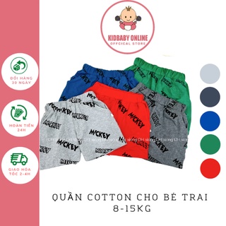 Quần đùi cotton 2 chiều cho bé trai từ 8-15kg- Quần đùi bé trai K100 Kidbabyonline