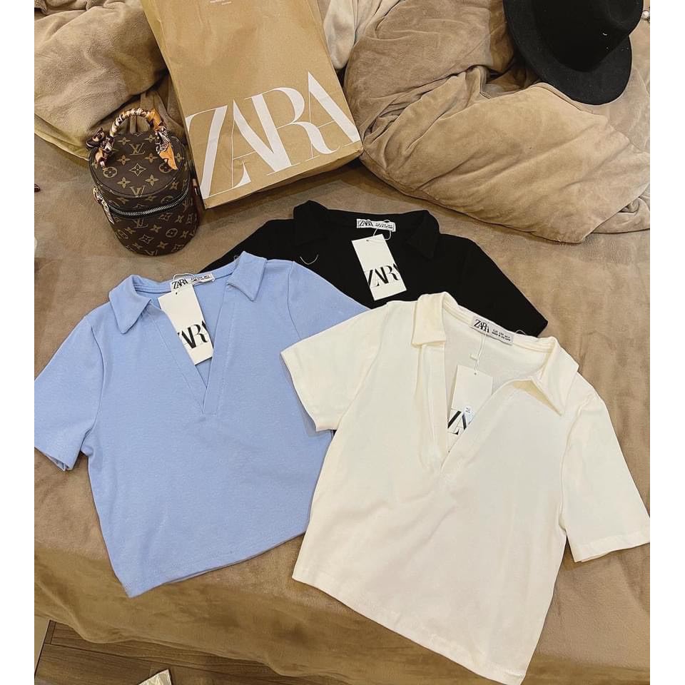 Áo polo croptop Zra (KM) ( 3981 )