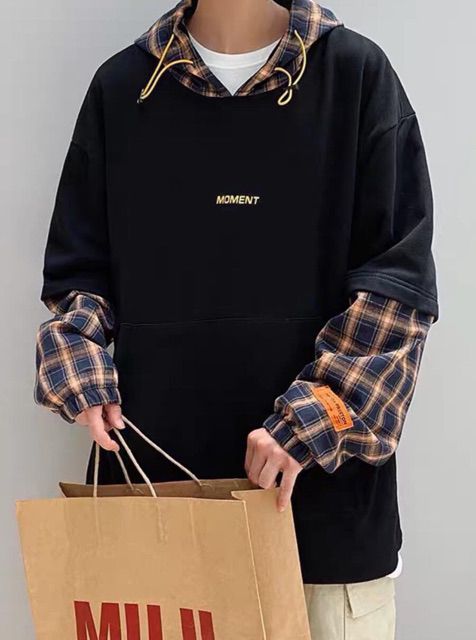 Áo phông dài tay phối mũ momet | BigBuy360 - bigbuy360.vn