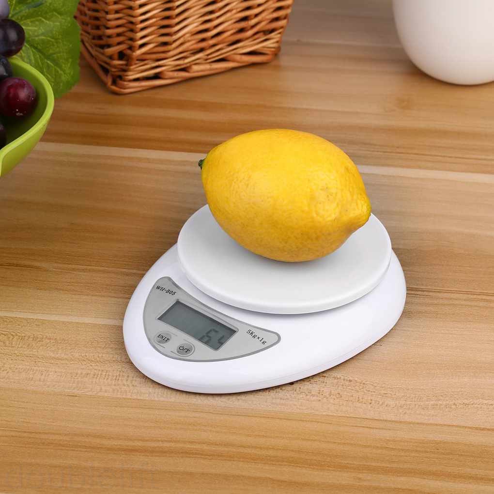 Cân thực phẩm điện tử 5kg 5000g / 1g tiện lợi chất lượng cao