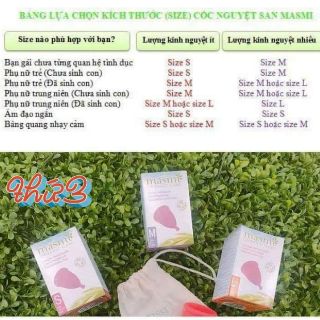 Cốc nguyệt san Masmi (size L/M/S)
