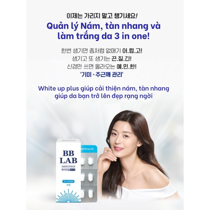 BB LAB Plus viên uống Trắng da mặt, Mờ nám HQ thương hiệu Nutrione