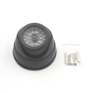 ◆COD◆Outdoor Cctv Fake Simulation Dummy Camera Home Surveillance Security Dome Mini Camera Flashing Led Light Fake Camera Black