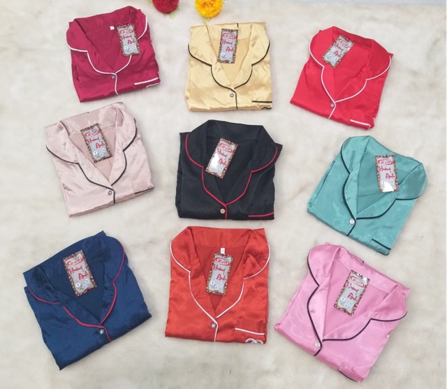 Sỉ, lẻ Bộ pijama phi bóng quần dài tay ngắn loại 1 bán shop