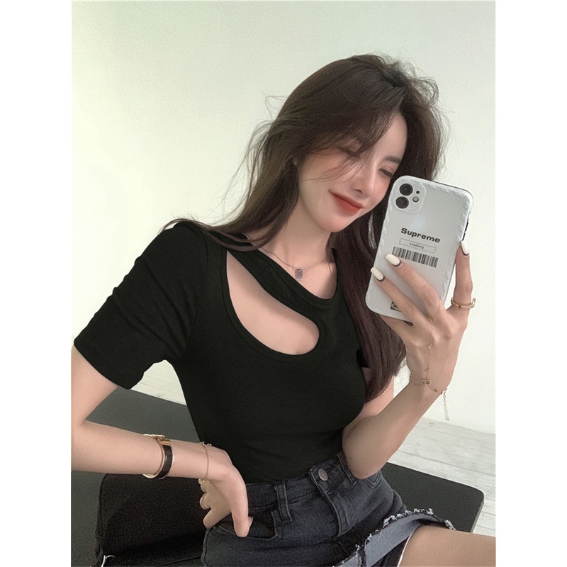 NRVP Áo Thun Mỏng Tay Ngắn Phong Cách Hàn Quốc Mới Mùa Hè 2022 Dành Cho Nữ