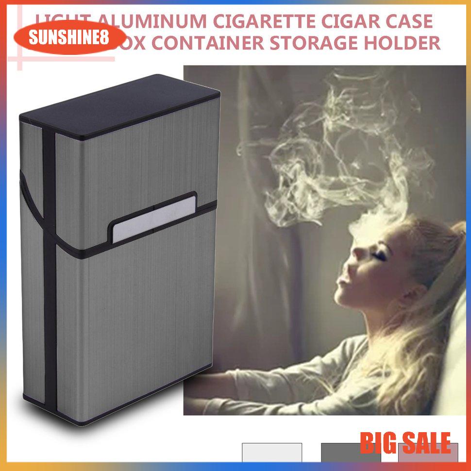 【SUN】Light Aluminum Cigarette Cigar Case Pocket Box Container Storage Holder