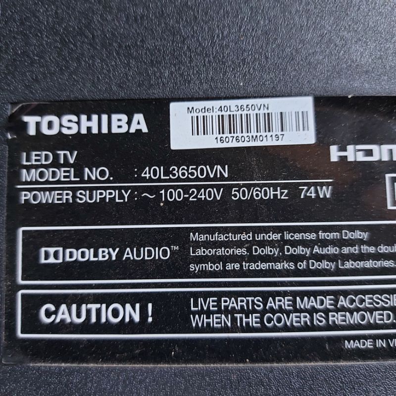 Bo mạch tivi TOSHIBA 40L3650 40L3650VN