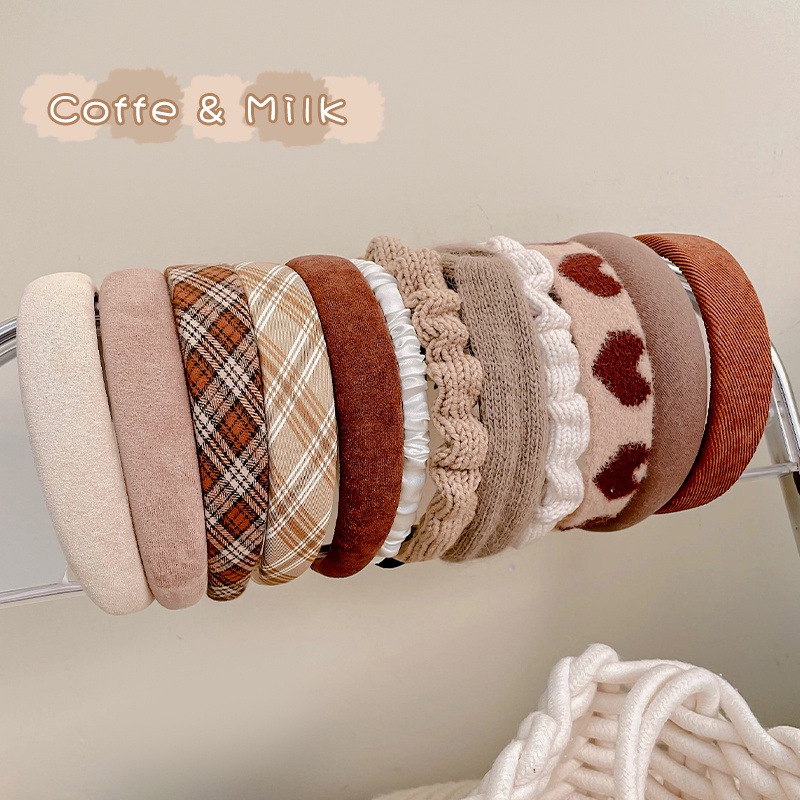 Kẹp Tóc Màu Sắc Cà Phê Phong Cách Retro Hàn Quốc Cho Nữ