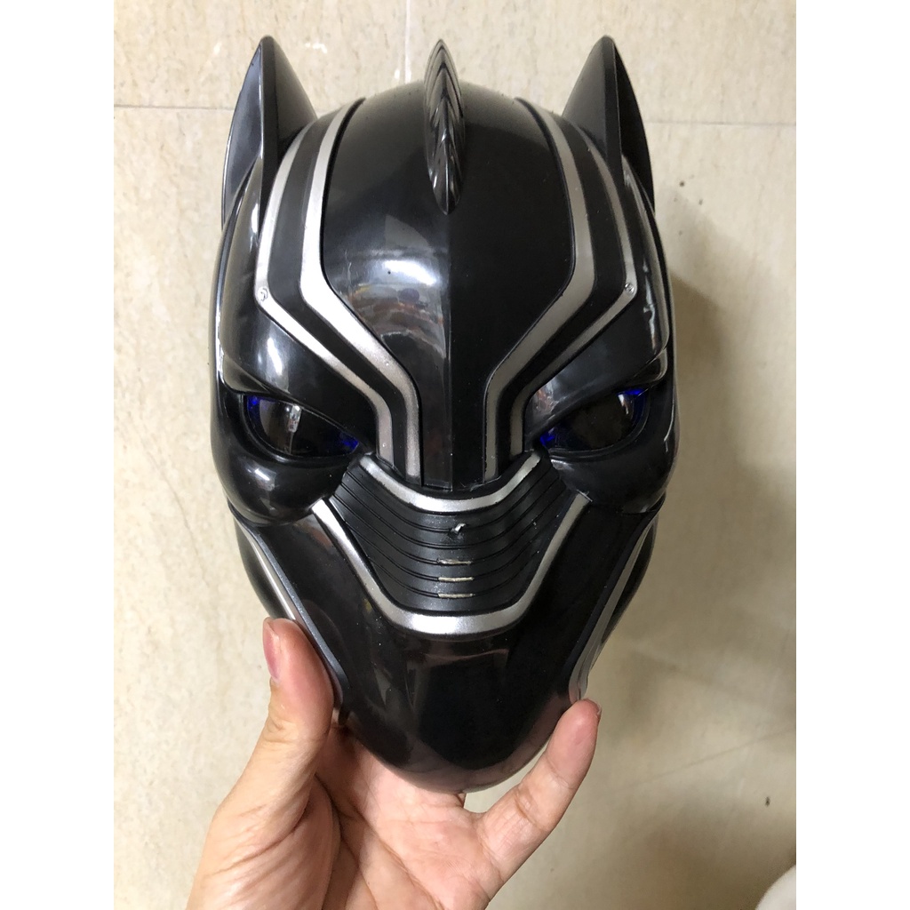 Mặt nạ chiến binh báo đen Black Panther có đèn phát sáng hóa trang Trung thu , Halloween cho bé