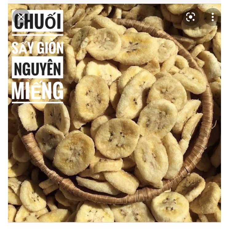 (SỈ )1KG Chuối sấy Đà Lạt Loại 1 Giòn Ngọt | BICHNGANFOOD