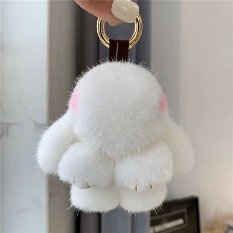 Móc Khóa Thỏ Nhồi Bông Dễ Thương Dành Cho Nữ