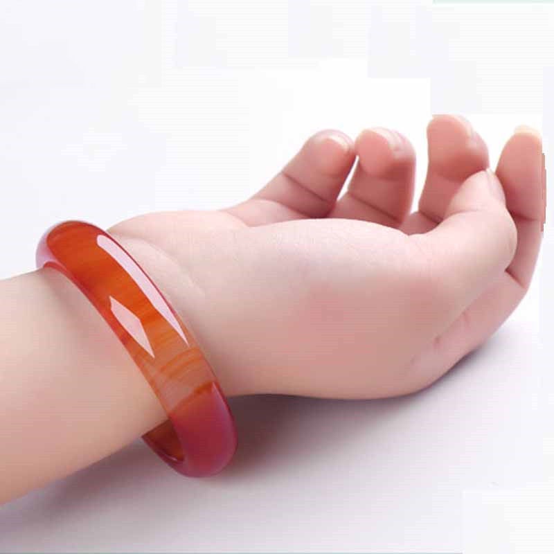 [Mua 2 Tặng! Vòng Đeo Tay Đá Mã Não Máu Gà / Máu Có Khóa Cài An Toàn Làm Quà Tặng Trang Sức Nữ