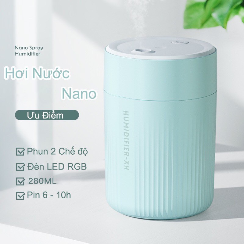 Máy khuếch tán tinh dầu phun sương tạo ẩm có pin 1200 hoạt động 8 tiếng liên tục - NHome.official