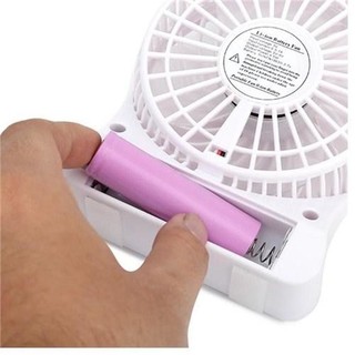 Quạt sạc mini 3 cấp độ, có đèn