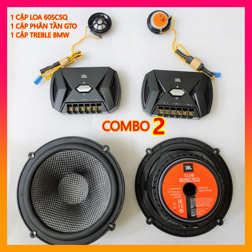 COMBO Loa JBL 605CSQ 607CF 627 + Phân Tần GTO + Treble BMW / GTO609C Nâng Cấp Hệ Thống Âm Thanh Xe Ô TÔ - Hàng LIKE NEW
