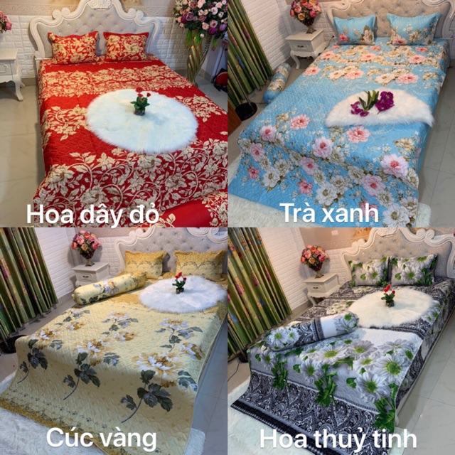 Set Ga phủ trần bông full, chất liệu cotton poly dày dặn