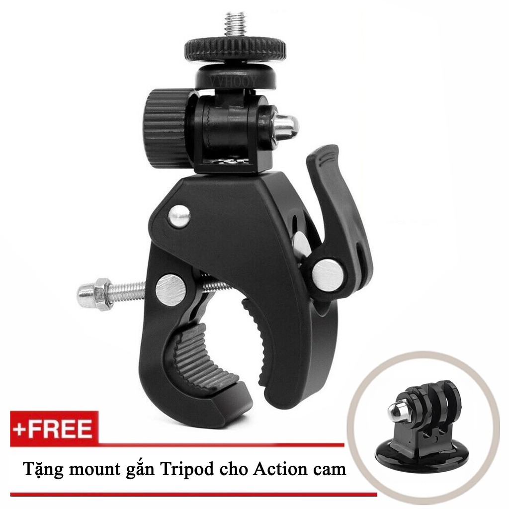 Phụ kiện kẹp ghi đông xe cho máy quay hành động GoPro, Sjcam, Yi Action, Osmo Action | BigBuy360 - bigbuy360.vn