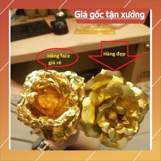 [QUÀ TẾT 2021] HOA HỒNG MẠ VÀNG 24K (kèm đế chữ Love)