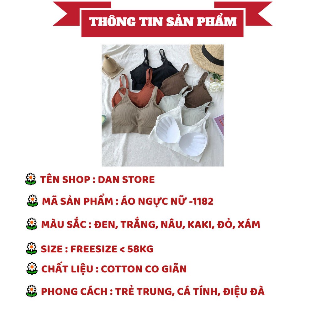 Áo Lót Nữ - Áo Ngực Nữ không gọng nâng ngực tôn vòng 1 gợi cảm quyến rũ DAN STORE MÃ 1182