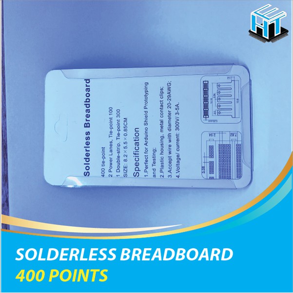 BREADBOARD SOLDERLESS 400 LỖ LOẠI 82x55x8.5mm