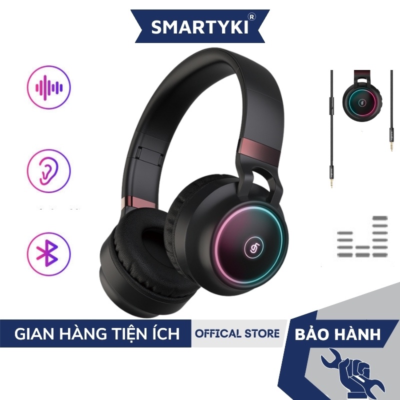 Tai Nghe Bluetooth Chụp Tai Dragon Ball, Tai Nghe Không Dây Led RGB Phát Sáng Cao Cấp - SMARTYKI