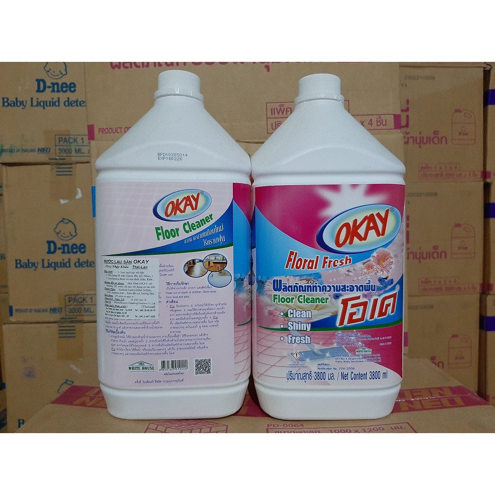 Nước lau sàn OKAY Thái Lan 3800ml